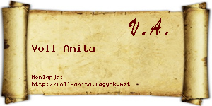 Voll Anita névjegykártya